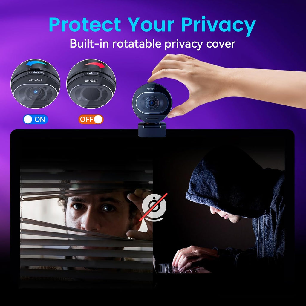 S600 4K Webcam for Streaming, Sony 1/2.55'' Sensor, PDAF Autofocus | 1080P@60FPS, 2 Noise Reduction Mics, Built-In Privacy Cover, 73° FOV, Streaming Camera for Live Commerce/Gaming/Beauty