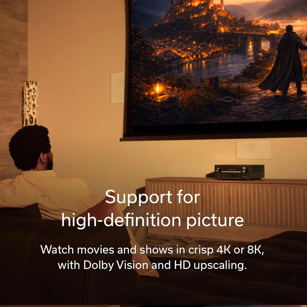 Denon AVR-X3900H 9.4 Channel AV Receiver, HEOS Multiroom Audio Streaming | 105W Power, Dolby Atmos, DTS:X, AURO-3D & IMAX Enhanced, 8K/60Hz & 4K/120Hz Video Support